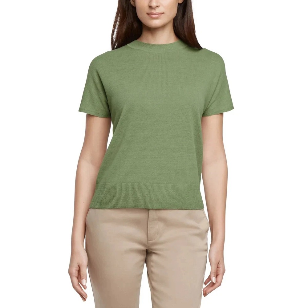 Banana Republic Women's Linen Blend Short Sleeve Top, Green, Size: Medium, New